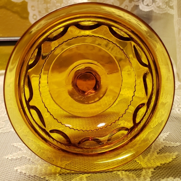 1 Vintage 1950's Amber Dessert Sherbert Cup Dish - Picture 3 of 4